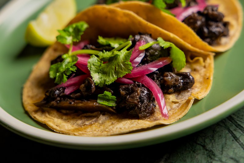 Mushroom & Aubergine Tacos